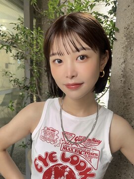 メゾンアクア 表参道(Maison ACQUA) 切りっぱなしボブナチュラルボブミディアム前髪縮毛矯正表参道