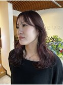 大人っぽ顔周りカット