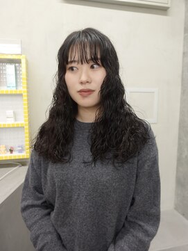 ネアー 新潟(NEER) ダークグレーカラー◯くるくるパーマヘア