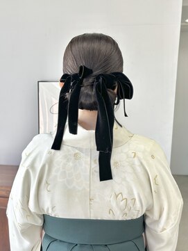 ヘアー アイス 御器所本店(HAIR ICI) 大人気20代◎結婚式成人式卒業式タイトシニヨンベロアリボン