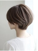 30代40代ショート白髪染めグレイカラーボブ艶栄名駅伏見丸の内
