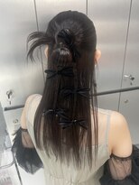 【新宿駅/新宿三丁目/ヘアセット/カチモリハーフアップ】