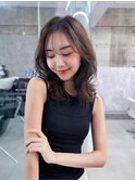 美髪韓国レイヤーイメチェン似合わせ小顔シースルーワイドバング