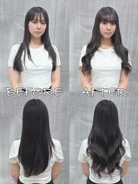 リップ 大阪本店(LIP) 【レミー100%最高級人毛/ロング】シールエクステ60枚+カラー