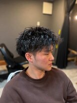 ザ ブライト バーバー(The BRIGHT BARBER)&nbsp;ハードツイストスパイラルパーマ　ツーブロ