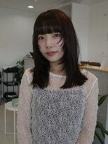 エンリッチヘア(enrich hair)&nbsp;レイヤー/顔まわりレイヤー/ワイドバング/ブラウンカラー