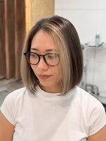 スクリ 玉造(SUKURI)&nbsp;フェイスフレーミング　ボブ　白髪ぼかし