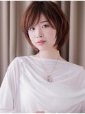 大人美人アンニュイヘアウルフショートレイヤーボブ20代30代Y