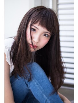 イロドリ ヘアーデザイン(IRODORI hair design) IRODORI　ベビーバング×ナチュラルストレート　［西尾一寛］