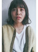大人かわいいニュアンスカールのラフボブ