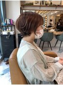 【石田勇士郎】アッシュブラウン毛先パーマネオウルフショート