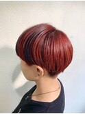 マッシュショート×レッドオレンジ