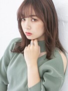 アジールヘア 北千住駅西口店(agir hair) 大人ガーリー/20代30代/前髪/チェリーブラウン/イルミナカラー/