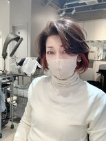 アルト(Alto) 30代40代50代60代黒髪前下がりひし形小顔ボブ◎インナーカラー