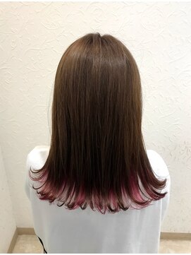 リー ルーチェ 布施(Lee Luce) おしゃれインナーカラー♪(ピンク)【真栄田】