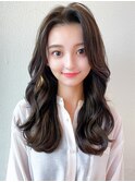 大人可愛い/前髪/ラベンダーカラー/イメチェン/小顔/韓国ヘア