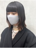 結べるボブ切りっぱなしくびレイヤー×外ハネボブワンカール前髪
