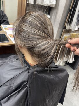 ラフ(LAFF) #バレイヤージュ#グレージュカラー#ボブウルフ#ココアベージュ