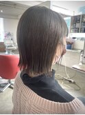 外はねボブ オリーブベージュ