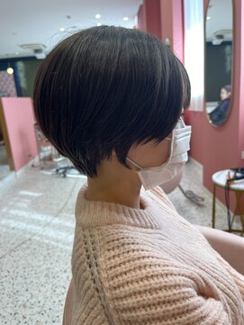 モア 岡崎(more) stylist大山  くせ毛さん似合わせショートボブ  アイロンいらず