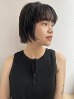 前上がりボブ×フルバング×黒髪ボブ×ヘルシースタイル