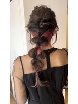 スウィッチグラン(hair salon switch grand) ロングヘアアレンジ 編みおろし ヘアアレンジ