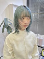 ヘアーアイスカルテット(HAIR ICI QUARTET)&nbsp;10代20代★大人かわいいダブルカラーブリーチターコイズカラー