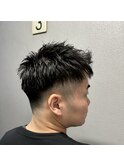ツーブロックショート