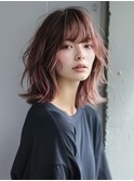★暗めカラーグランマッシュフェイスフレーミングデザインカラー