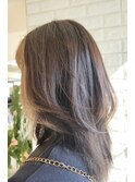 ロングウルフ×フェイスフレーミングカラー/30代40代50代60代