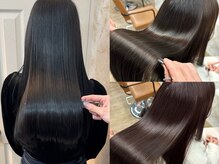 【プレミアム縮毛矯正】シルクのように滑らかな質感とツヤ♪　[髪質改善/縮毛矯正/30代/40代/ハイライト]