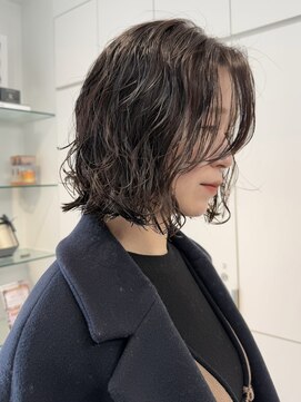 ロンドアンメゾン 原宿(Lond un Maison.) ウェーブミディアム似合わせカットメルティカラーボブ/原宿