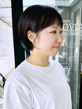 ハピネス 河原町店(Happiness) オン眉ショート オン眉 暗髪 京都美容室 進詩織