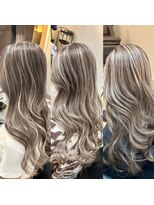 ブレンド 渋谷(BLend)&nbsp;前髪ハイライトカラー似合わせカットウェーブミディアム