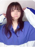 フェザーロングウルフハッシュカット