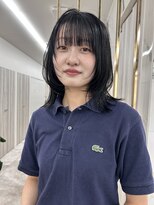 エトワール(ETOILE)&nbsp;ミディアムレイヤー/顔まわりカット/ブルーブラック