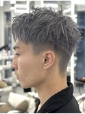 シルバー×メンズショート