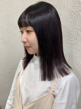 ペイジヘアー(paige hair) 暗めパープルカラー/ダブルカラー/トーンダウン