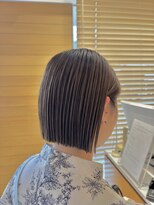 オーガニックエコ 川越(organic+eco)&nbsp;20代30代切りっぱなしボブチョコレートブラウン春ヘア小顔カット