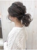 【Befine京都】ミディアムでもできる！波ウェーブポニーテール★