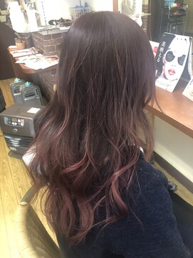 ヘアー ワンアビル(Hair One Abile) グラデーハイライトメッシュピンクパープル