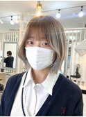 ■バレイヤージュシルバーボブ　