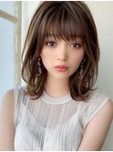 くびれミディ小顔ヘア★オリーブカラー20代30代
