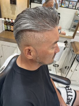 バーバーブロス 吉祥寺店(BARBER BROS) 【LUDLOW BROS.】スリックバック ロマンスグレー 50代60代ヘア