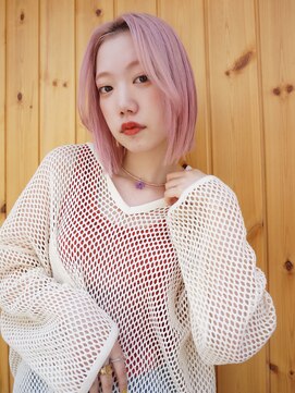 ブゾン(buZon) 【buZonブゾン】ハイトーン切りっぱなしボブ