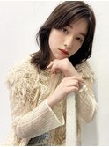 〇くびれミディ 韓国ヘア シースルーバング