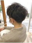 MEN'S HAIR  センターパート　ツイストスパイラル　コンマヘア