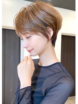 ショートボブ髪型30代40代50代前髪あり前髪なし面長丸顔【倉田】