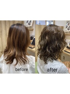 カミケンネクスト(kamiken.next) 軽やかレイヤーパーマ透明感マットベージュ【カミケンネクスト】