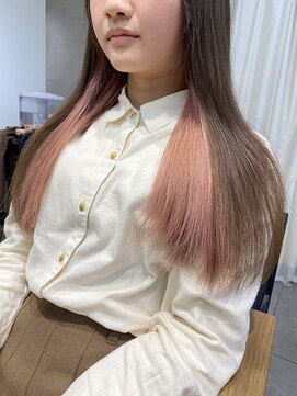 レア 渋谷(Le'a) ペールピンク インナーカラー